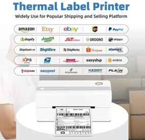img 3 attached to Phomemo Upgrade Shipping Thermal Barcode Label Printer - Fast 150mm/s printing speed, Ideal for UPS, USPS, Etsy, Shopify, Amazon, Fedex - Windows/Mac Compatible