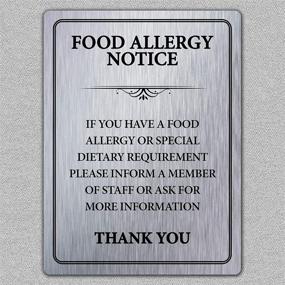 img 2 attached to Allergy Safety Notice Metal 7 8X11 8