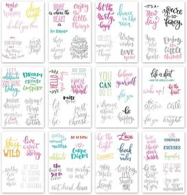 img 1 attached to 📚 Premium 6x8" Vellum Scrapbook Paper Pack with Foil Accents - Dream, Create, Inspire, Love Your Life - Ideal for Scrapbooking - Planners - Card Making