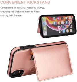 img 1 attached to IPhone XR Wallet Case Credit Card Holder Cell Phones & Accessories and Cases, Holsters & Clips