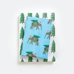 img 4 attached to 🐘 Christmas Elephants Reversible Eco Gift Wrap - Allport Editions x Wrappily: A Festive Solution for Sustainable Holiday Wrapping Paper