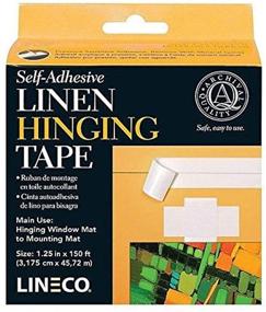 img 1 attached to 🔒 Lineco Self-Adhesive Linen Hinging Tape: Acid-Free, Neutral pH Fabric for Hinging, Matboards, Mounting, Conservation, Framing, Craft & DIY - 1.25 inches X 150 Feet, White