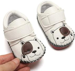 img 2 attached to Premium Leather Walking Sneakers 👟 Slippers for Boys' - HsdsBebe Shoes”