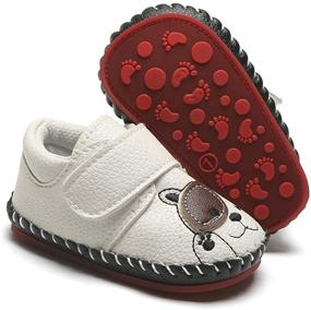 img 4 attached to Premium Leather Walking Sneakers 👟 Slippers for Boys' - HsdsBebe Shoes”