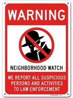 🔒 neighborhood watch sign compliance alert logo