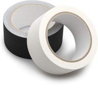 📚 sido 2 pack book binding cloth repair tapes | black & white | 2-inch width x 45 feet length logo