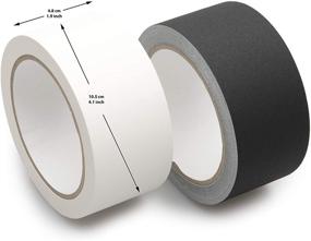 img 3 attached to 📚 SIDO 2 Pack Book Binding Cloth Repair Tapes | Black & White | 2-Inch Width x 45 Feet Length