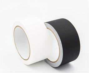 img 1 attached to 📚 SIDO 2 Pack Book Binding Cloth Repair Tapes | Black & White | 2-Inch Width x 45 Feet Length