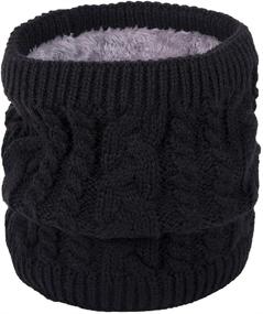img 4 attached to Womens Winter Knitted Infinity Twisted