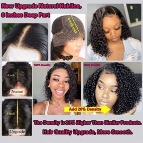 img 1 attached to 🏿 Dorosy Hair: Premium 13x6 Lace Front Wig for Black Women - Natural Hairline, Curly Hair, 150% Density Remy Hair, with Baby Hair (8 inch)