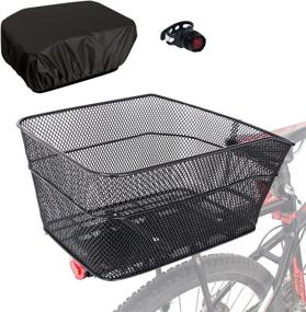 img 4 attached to RAYMACE Rear Bike Basket: Waterproof Bicycle Cargo Rack Storage with Under Seat Mounting