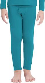 img 4 attached to 👖 Boys' Fleece Lined Thermal Pants - MANCYFIT Leggings for Long Underwear Base Layer