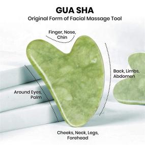 img 1 attached to 🌹 ROSELYNBOUTIQUE Jade Roller Gua Sha Facial Tools Set - Natural Stone Beauty Skin Care Face Roller Massager for Wrinkle Relief and Muscle Relaxation