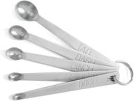 norpro 5-piece stainless steel mini measuring spoon set (tad, dash, pinch, smidgen, drop) logo