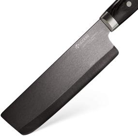 img 3 attached to Kyocera Advanced Ceramic Nakiri Knife, 6-Inch, Handcrafted Pakka Wood Handle, Black Blade