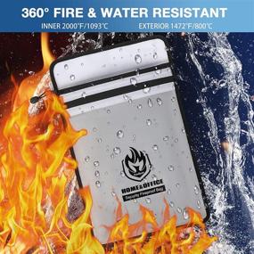 img 3 attached to 🔥 Extreme Protection for Valuables: Upgraded Two Pockets Fireproof Document Bag (2000℉)