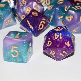 img 2 attached to 🎲 21-Piece Cosmic Polyhedral Table Set with 7x3 Designs