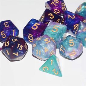 img 3 attached to 🎲 21-Piece Cosmic Polyhedral Table Set with 7x3 Designs