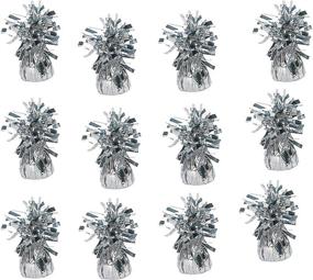 img 1 attached to SEO-Optimized Pack of 🎈 12 Silver Playo Metallic Balloon Weights