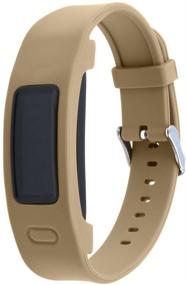 img 3 attached to 📲 QGHXO Soft Silicone Replacement Band for Garmin Vivofit 2 - Fits 6.0"-9.0" Wrist