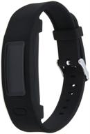 📲 qghxo soft silicone replacement band for garmin vivofit 2 - fits 6.0"-9.0" wrist logo