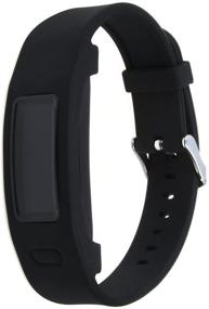 img 4 attached to 📲 QGHXO Soft Silicone Replacement Band for Garmin Vivofit 2 - Fits 6.0"-9.0" Wrist