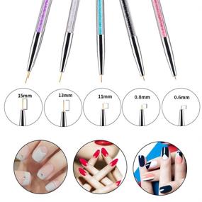 img 1 attached to Enhance Your Nail Art with the 5 Piece Crystal Nail Drawing Pen Set