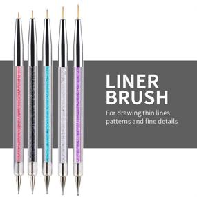 img 3 attached to Enhance Your Nail Art with the 5 Piece Crystal Nail Drawing Pen Set