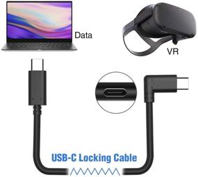 img 2 attached to 🔌 Высокоскоростной кабель Oculus Quest 2 длиной 10 футов: Daugee USB C 3.0 с углом 90 градусов для быстрой передачи данных и зарядки