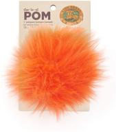 🦁 lion brand yarn the pom (single) in tangerine dream - vibrant and fuzzy crafting yarn for creative projects! logo