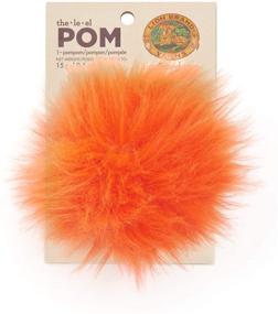 img 4 attached to 🦁 Lion Brand Yarn The Pom (single) in Tangerine Dream - Vibrant and Fuzzy Crafting Yarn for Creative Projects!