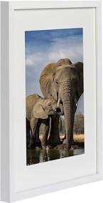 img 3 attached to 🖼️ BD ART 12x16 (30x40 cm) White Wood Picture Frame with High Definition Glass – Display 8x12 or 12x16 Photos – Vertical and Horizontal Wall Mounting