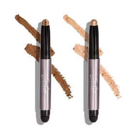 img 4 attached to ✨ Julep Eyeshadow 101 Crème to Powder Stick Duo: Bronze Shimmer & Warm Gold Shimmer - Waterproof and Long-lasting
