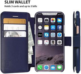 img 3 attached to 📱 LUPA iPhone 11 Pro Max Wallet Case for Men & Women - Faux Leather Credit Card Holder Flip Case, Desert Sky