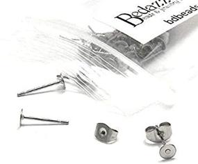 img 2 attached to 🔒 Hypoallergenic Stainless Surgical Setting Findings for Beading and Jewelry Making - Non-allergenic and High-quality Materials