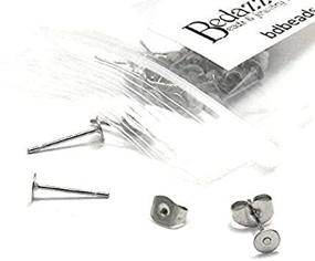 img 3 attached to 🔒 Hypoallergenic Stainless Surgical Setting Findings for Beading and Jewelry Making - Non-allergenic and High-quality Materials