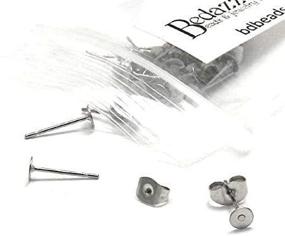 img 1 attached to 🔒 Hypoallergenic Stainless Surgical Setting Findings for Beading and Jewelry Making - Non-allergenic and High-quality Materials