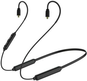 img 4 attached to OKCSC BT3S Wireless Bluetooth 5.0 Headphone Cable with Apt-x & AAC Support, 20 Hours Playback - Compatible with SHURE se215 se315 Westone w80 w60 (mmcX Jack)