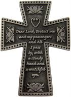 ✝️ enhance safety and faith with the fine pewter catholic motorist prayer cross auto visor clip, 2 1/4 inch logo