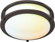 🔆 zago 10 inch led flush mount ceiling light fixture, dimmable, switchable cct (2700k/3000k/3500k/4000k/5000k), 120v, 18w=120w, oil rubbed bronze, high color rendering, kitchen, stairwell, hallway, bathroom, etl listed logo