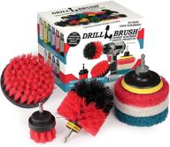 🔧 drillbrush scrub brush: ultimate cleaning tool for stone, ceramic tiles, and decks - cordless drill attachment for powerful deep cleaning - includes rotary drill brush pads logo