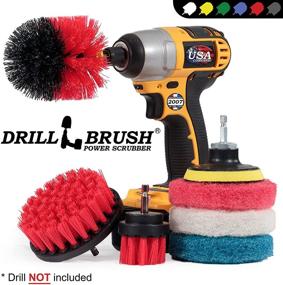 img 1 attached to 🔧 Drillbrush Scrub Brush: Ultimate Cleaning Tool for Stone, Ceramic Tiles, and Decks - Cordless Drill Attachment for Powerful Deep Cleaning - Includes Rotary Drill Brush Pads