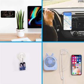 img 2 attached to 📱 Ultimate Versatile Nano Gel Gripping Pads: 4-Pack Reusable Sticky Phone Holders for Multifunctional Use - Traceless, Washable, & Magic Stickers