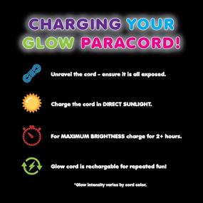 img 1 attached to 🌟 Glow-in-the-Dark Paracord: PARACORD PLANET White Para-Glow - Type III Cord in 10, 25, 50, and 100 ft Hanks