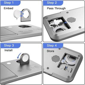 img 1 attached to 🔌 БЮЭЕ 3 в 1 Пластиковая беспроводная зарядка с ночным светом и USB-портом - Обязательно использовать адаптер QC 3.0 (5V/3A, 9V/2A, 12V/1.5A) - Зарядная станция совместима с Apple Watch Series, AirPods Pro, iPhone 12/11/X/8.