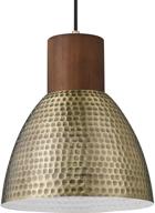 🔆 elyona vintage pendant lamp: industrial hanging light with 10.2" hammered metal shade, adjustable height - brushed brass finish for kitchen, office, dining room, living room, bedroom logo