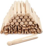 👕 juvale traditional wooden clothespins (50 pack) - 4.3 x 0.5 inches логотип