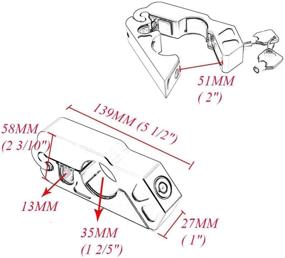 img 1 attached to 🔒 Универсальный алюминиевый замок на рукоятку газа CNC - 2 ключа - идеально для квадроциклов и мотоциклов - усиливает блокировку руля - замок на ручку газа, тормоз и рукоятку мопеда (золотой)