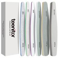 💅 professional double-sided nail file buffer set by teenitor - natural manicure file for gel nails, washable nail polisher logo