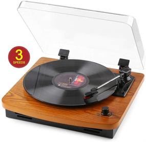 img 3 attached to 🎵 Платеж Wood Turntable 3 Скорость Ретро и Модерн Ди-джея Винила ЛП-пластинок Игрок с Встроенными Стерео-колонками и Преобразователем Винила в MP3 (Модель T202РК)